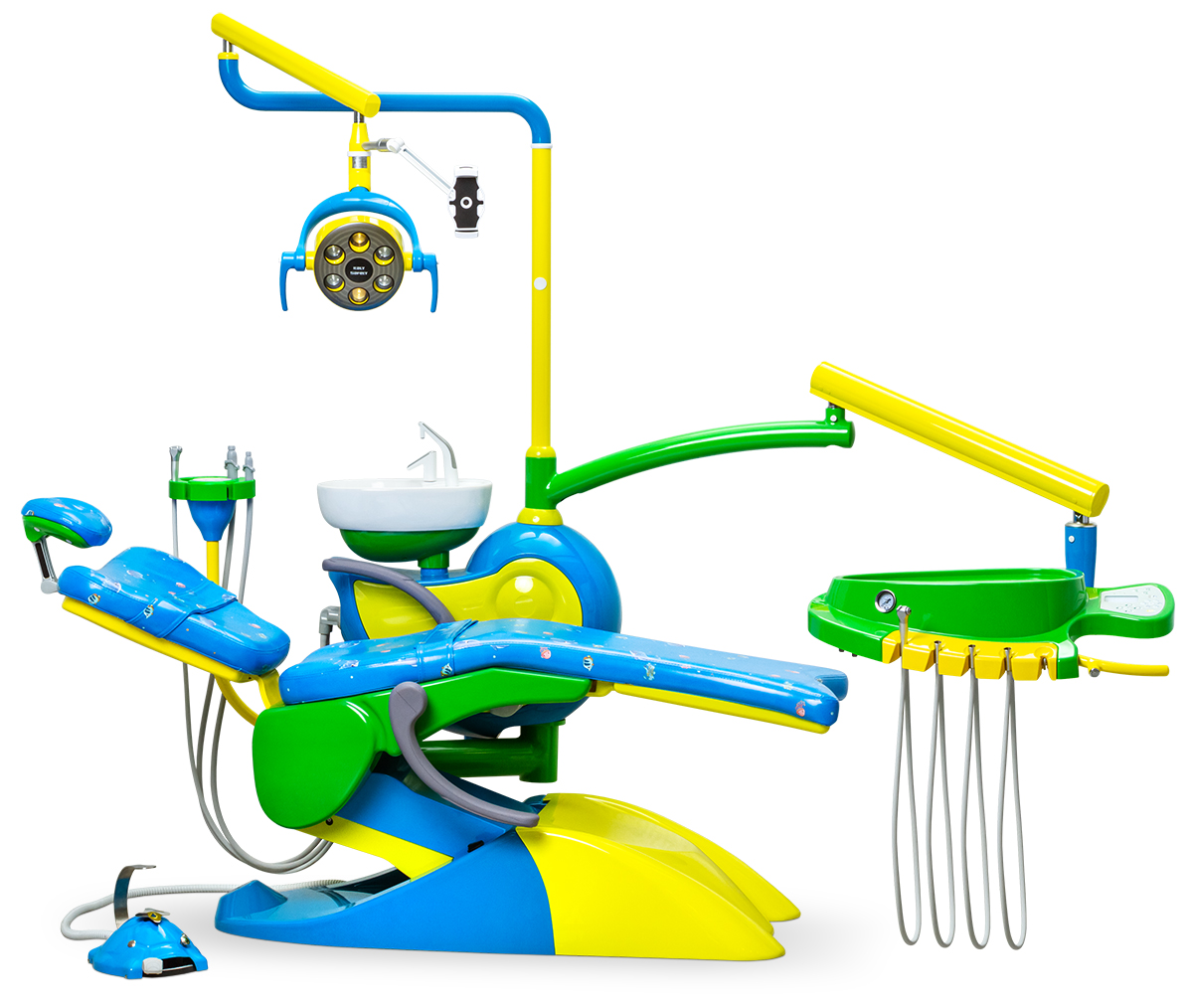 Стоматологическая установка Safety M10 нижняя подача, Детская желтая