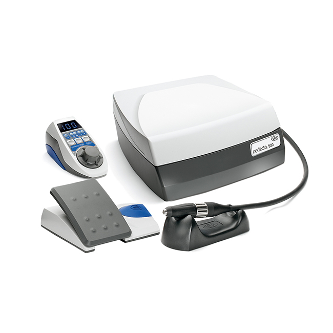 W&H Perfecta 900 LA-923 T - настольный бесщеточный микромотор с педалью L-NV и наконечником LA-9, 100000 об/мин, с внешней подачей охлаждения | W&H DentalWerk (Австрия)