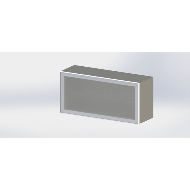 Н5 - тумба навесная, 1 полка, дверца из стекла в алюминиевом профиле | Виталия (Россия)