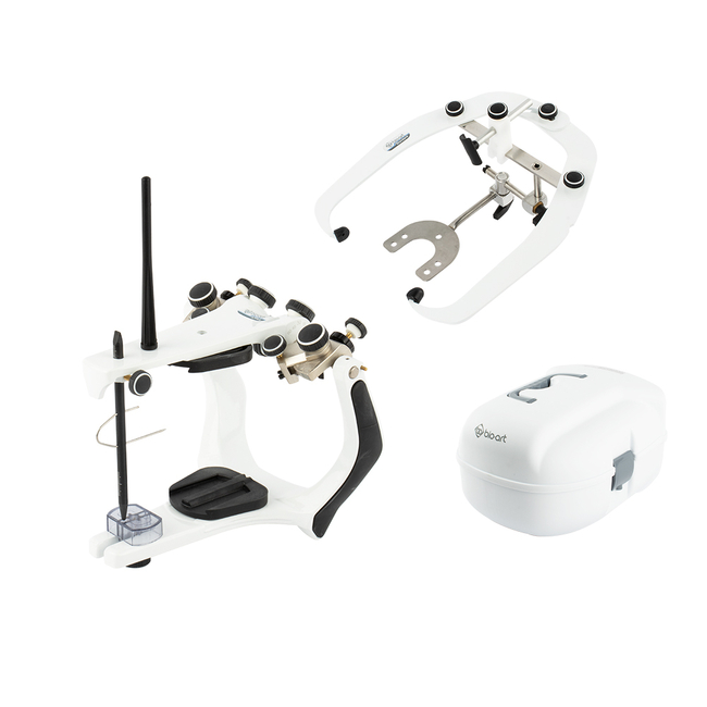 A7 Plus-E - артикулятор полурегулируемый дуговой, в комплекте с лицевой дугой Standard FaceBow | Купить по низкой цене стоматологическое оборудование Bio-Art (Бразилия)